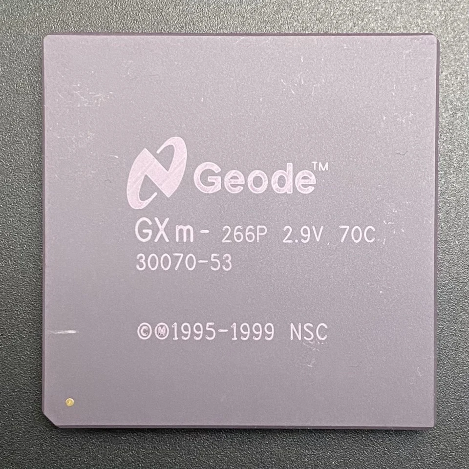 NSC Geode GXM-266P CPU MediaGX Processor PGA320 266MHz 2.9V 70C  32bit - Image 2 of 3