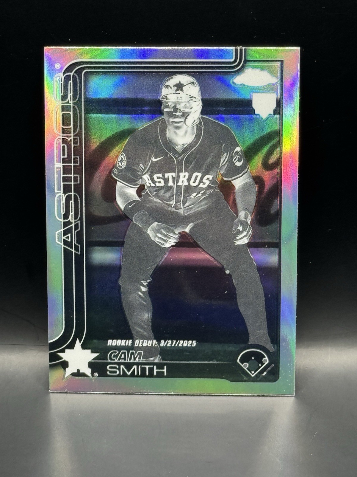 2025 Topps Chrome Update Rookie Debut Negative Refractor Cam Smith Astros #USC19