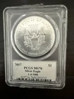 2017 P SILVER AMERICAN EAGLE PCGS MS70 FIRST STRIKE MERCANTI SIGNED LABEL 1/1000