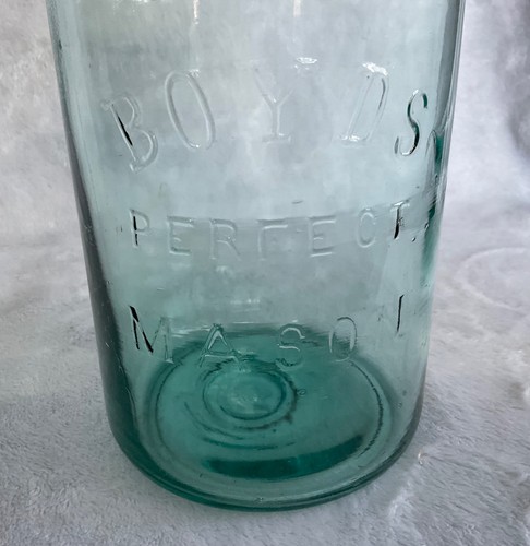 ANTIKES BOYDS PERFECT MASON 1/2 GALLONE GLAS = MIT ZINKDECKEL = #4 - Bild 5 von 8