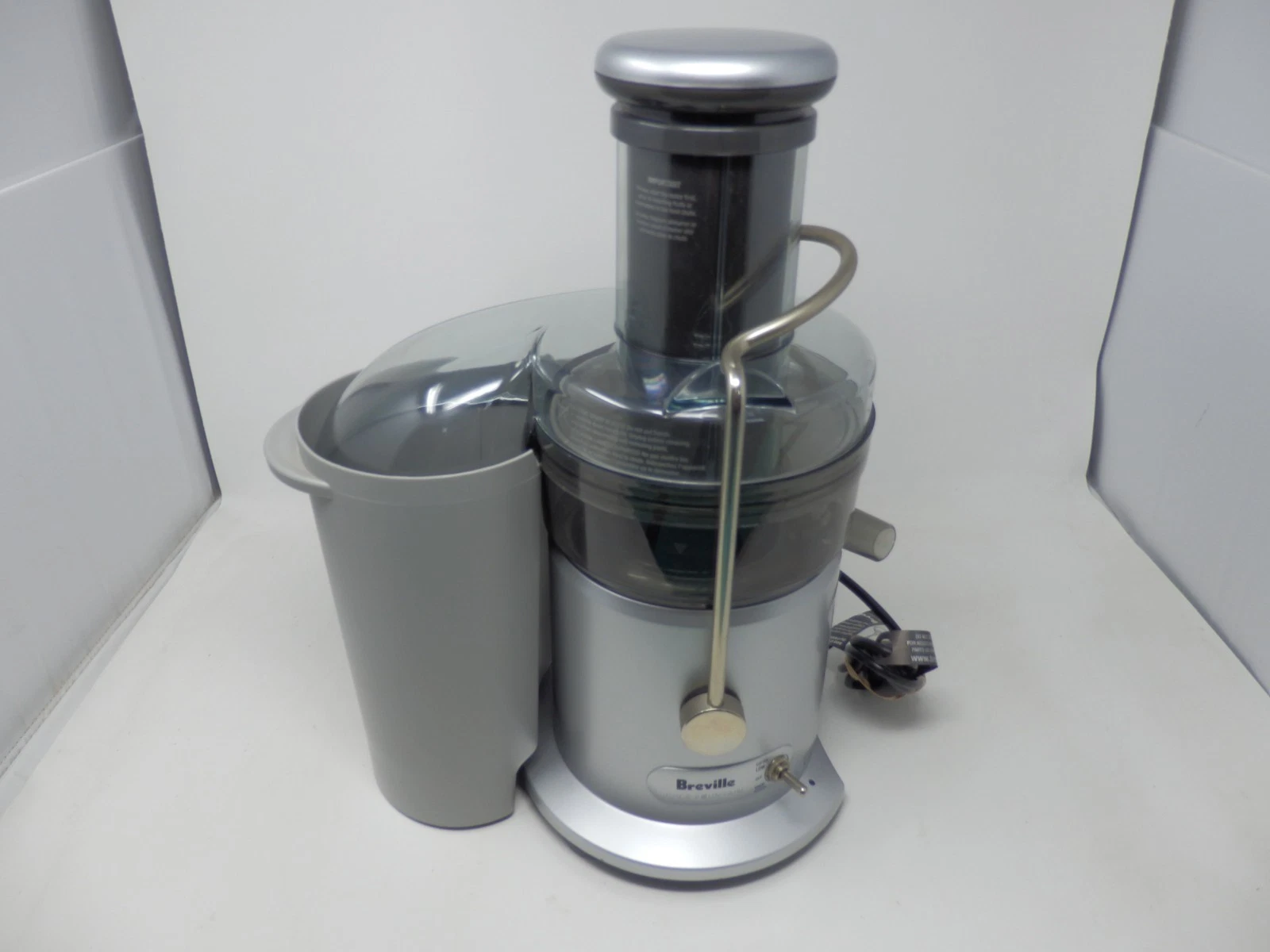Breville Juice Fountain Plus Model JE98XL Silver Juicer Extractor No Pitcher