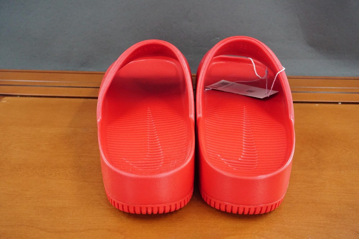 Nike Calm Slide Shoes Mens Size 13 US University Red Sandals 
