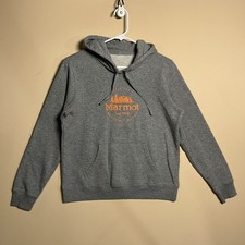 Marmot Circle Logo Pullover Hoodie Hoody Grey Women's SIze Medium M