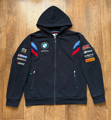 BMW Motorrad Official Team Merch Motorsport Full Zip Hoodie Men's