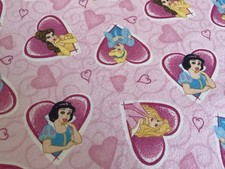 Fabric Flannel Cotton Disney princesses 43 x 30 239