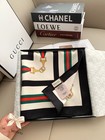 Gucci Horsebit Stripe Print Silk Handbag Scarf Square Scarf 36 x 36 in — photo 2