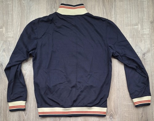 Billabong Track Jacket Size Large Full Zip Blue Tan Red Vintage - Picture 8 of 8
