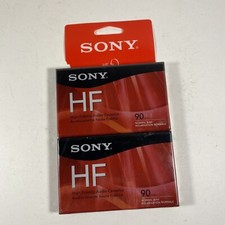 2 Pack Sony High Fidelity HF 90 Minute Audio Recording Blank Cassette Tapes NEW