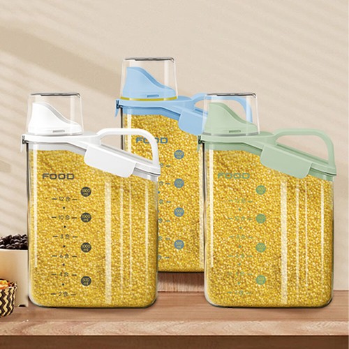 2L/2,8L 95OZ Luftdicht Große Trockenfutter Aufbewahrung Behälter mit Ausgießer BPA Frei - Bild 11 von 20