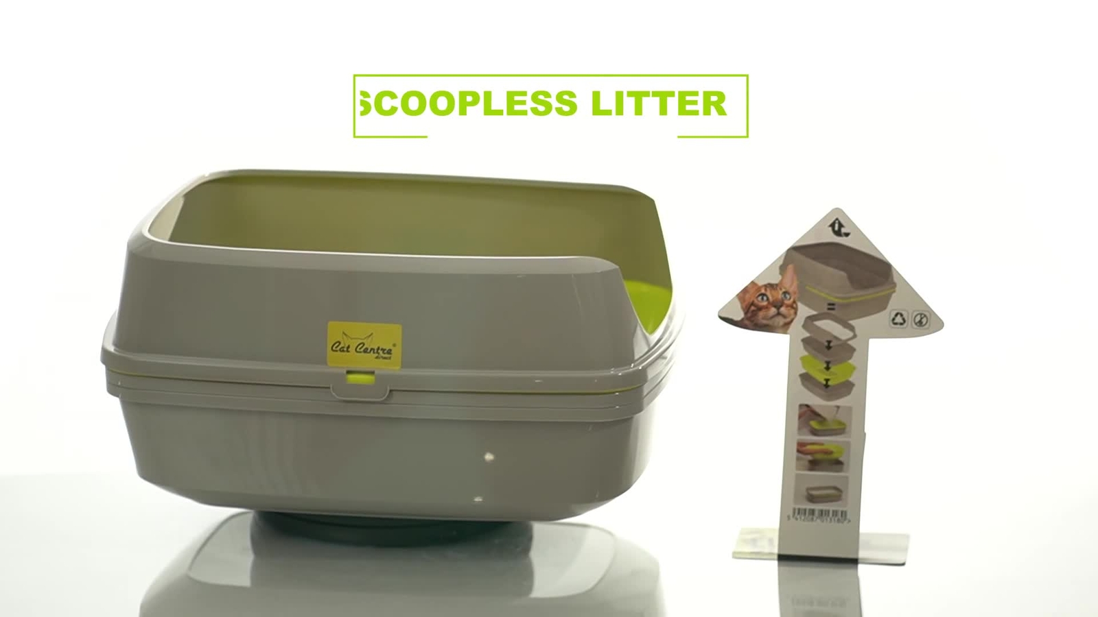 Cat Litter Tray Large or Jumbo Grey Scoopless Sifting Toilet Box High