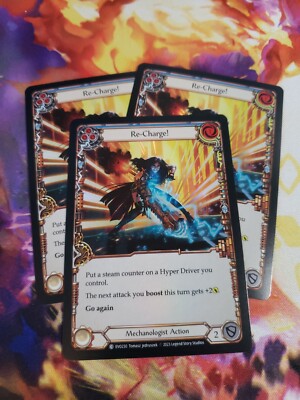 3x Re-Charge! Blue Foil Playset Bright Lights Flesh and Blood FAB