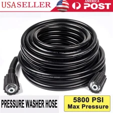 50 FT High Pressure Washer Hose 5800 PSI M22-14MM Power Washer Extension Hose US