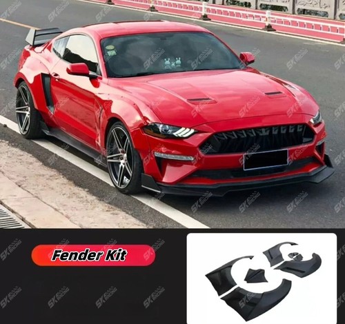 For Ford Mustang 18-23 Front Rear Lip Fender Flare Wheel Arch Cover Trim Bodykit - Picture 25 of 38