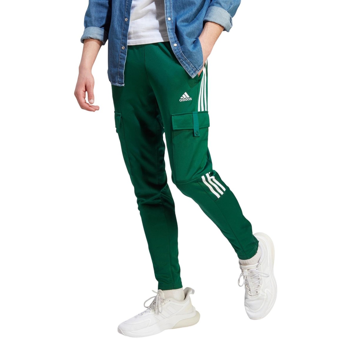adidas MENS TIRO CARGO PANTS JOGGERS GREEN BOTTOMS TRACK PANTS FOOTBALL