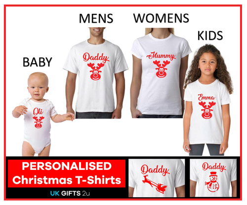 PERSONALISED Christmas Xmas T-Shirt 