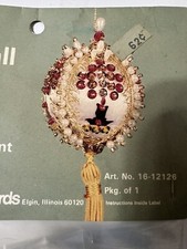 LeeWards CANDLE SATIN BALL Sequin Bead Vintage Tassel Christmas Ornament Kit