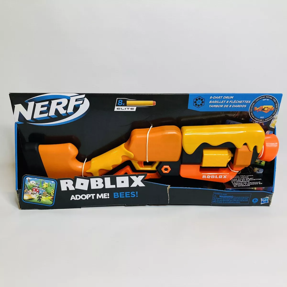 NERF Roblox Adopt Me! Bees! Lever Action Dart Blaster Gun Includes