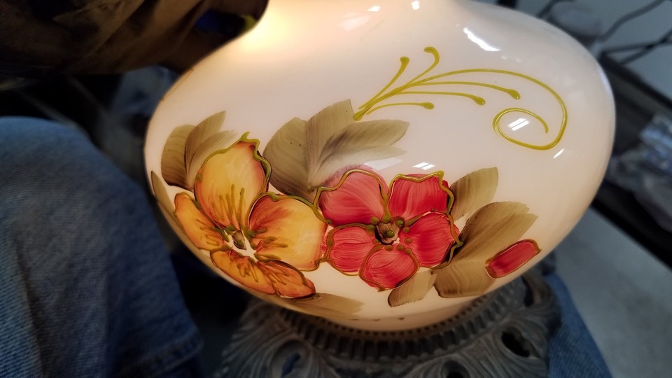 Vintage Hurricane Lamp Without The Glass Top eBay