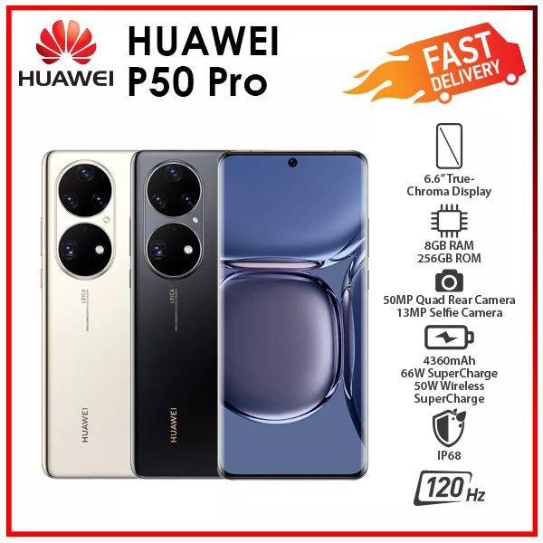 (New&Unlocked) Huawei P50 PRO 8GB+256GB Dual SIM Octa Core Android Cell  Phone