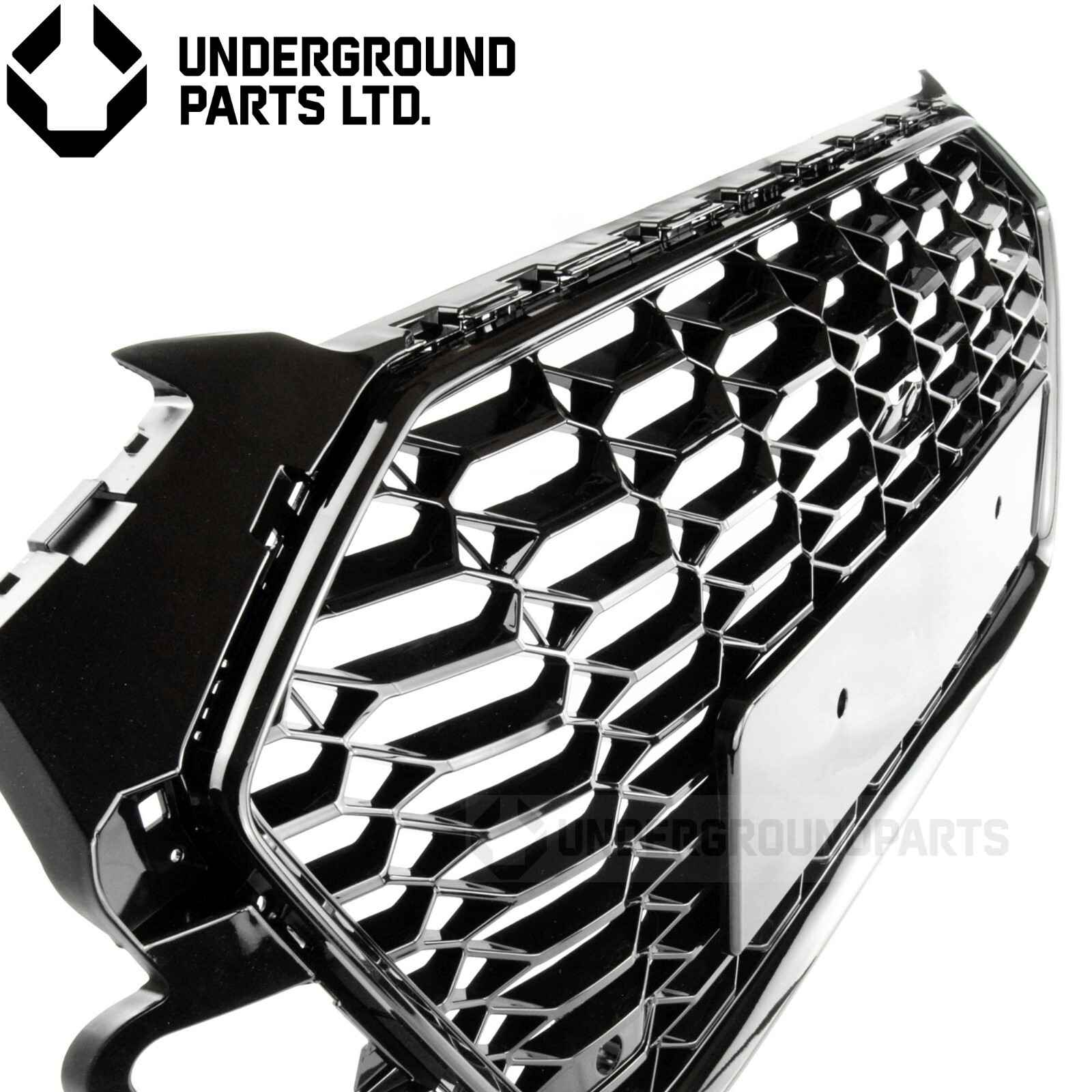 AUDI A4 B9.5 RS4 STYLE GLOSS BLACK HONEYCOMB GRILLE FRONT RADIATOR BUMPER CENTRE