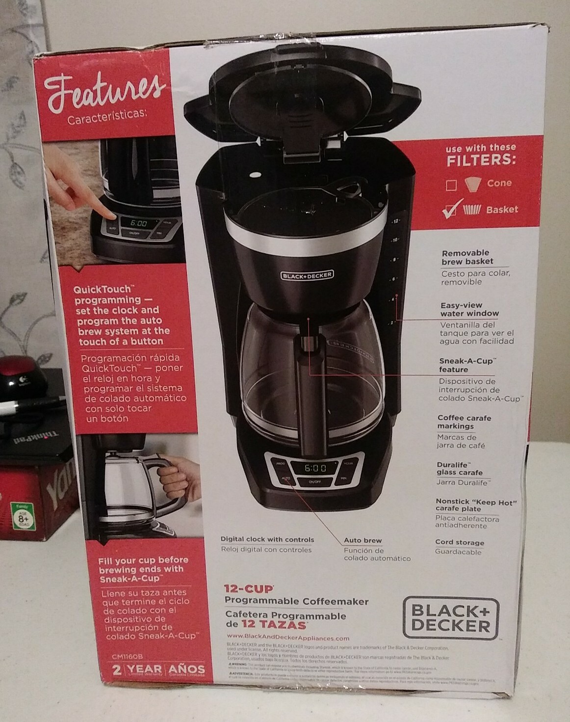 BLACK+DECKER 12Cup Programmable coffee maker Black, CM1160B1 new eBay