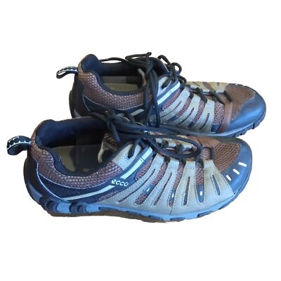 Ecco Receptor Low Brown Hiking Shoes Men Size 40/US 6-6.5 Gore-Tex Sneakers