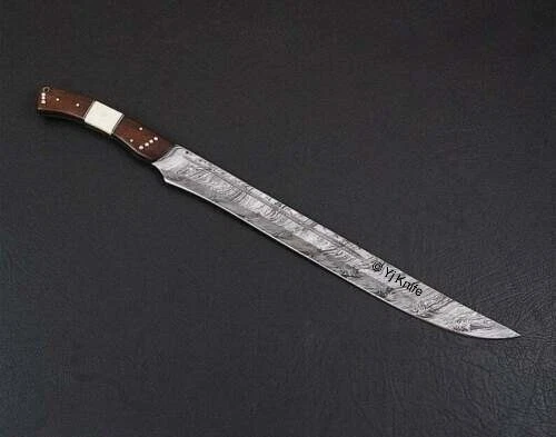 Viking, Sword Battle Ready, Custom Handmade Damascus Steel 25 Inches With Sheath