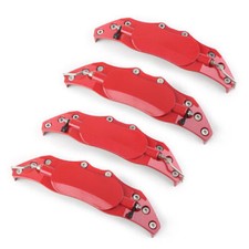 3d Metal Front Rear Disc Brake Caliper Cover Part Universal Fit 18 Wheel Red