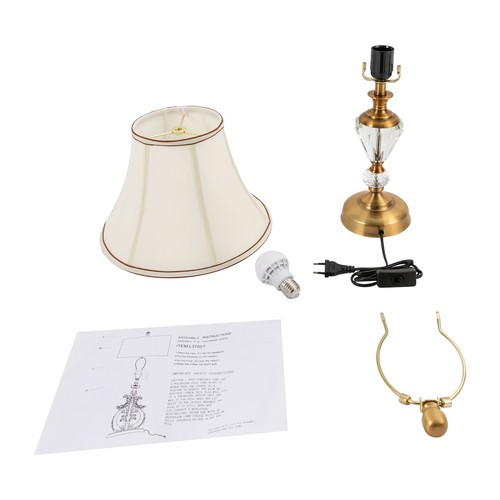Lampada da tavolo E27 lampada da scrivania lampada da comodino metallo cristallo luce LED - Foto 16 di 20