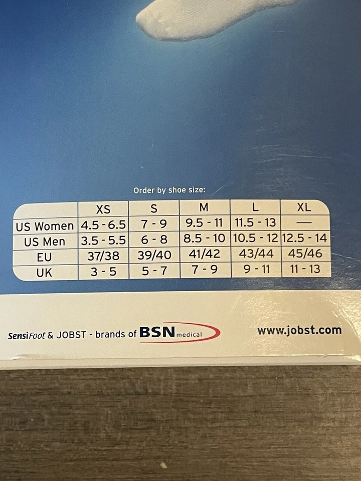 Meia JOBST Sensifoot™ Diabetic White Crew CT tamanho LG 110838 - 1 par (NOVO) - Imagem 4 de 4
