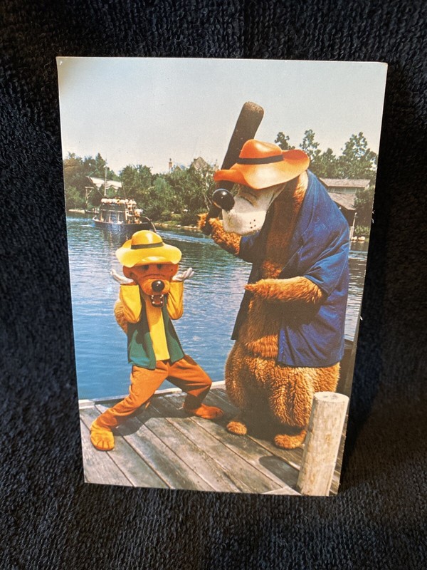 Vintage Walt Disney World Brer Bear and Brer Fox Postcard