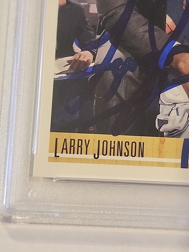 Larry Johnson Autographed Hand Signed on Card 1991-92 Upper Deck #2 Rookie - PSA - Picture 4 of 15