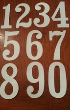 BMX NEAL OLD SCHOOL VINTAGE 5 1/2 " WHITE NUMBERS (3) numbers RED LINE STADIUM S