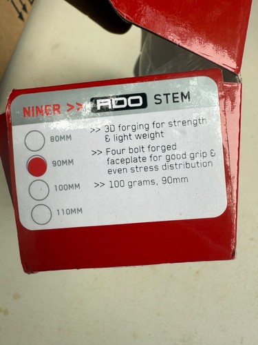 NIB Niner RDO alloy stem 90mm =/- 6 degree 31.8mm clamp - Picture 4 of 4