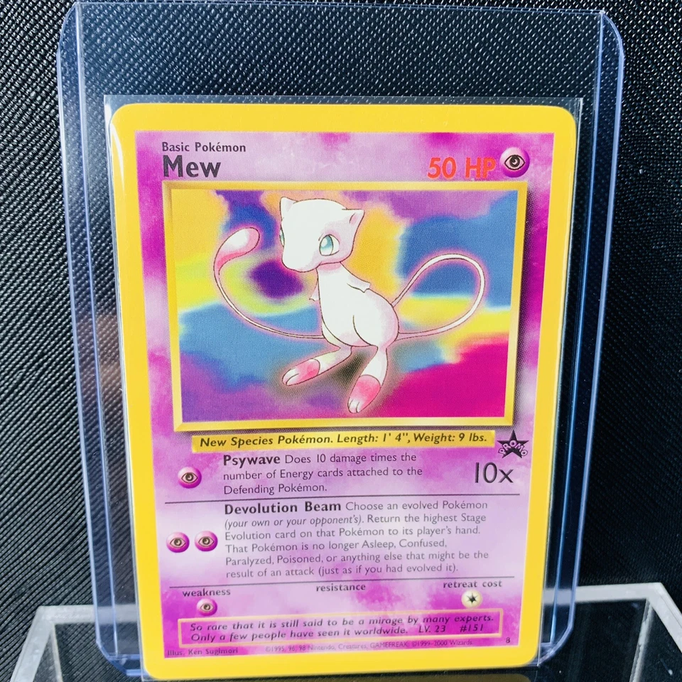 Mew 8 Promo Black Star Pokemon Card League 2000 WOTC Vintage 2x - Image 4 of 4
