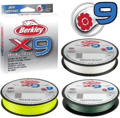 Berkley X9  geflochtene Angelschnur 150m - 300m Originalspule von 0,06mm-0,43mm
