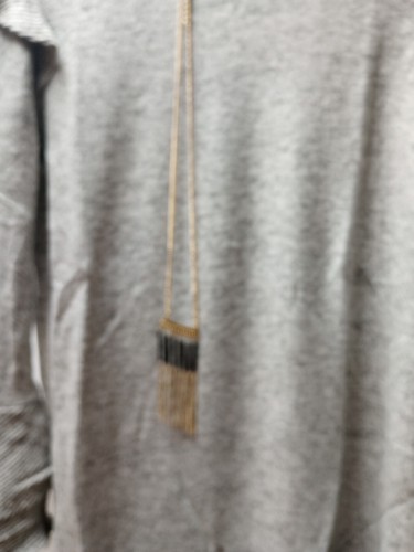 IZ BYER Women's Size Large XL Gray Sweater With Necklace MSRP $52 NWT - Picture 8 of 10