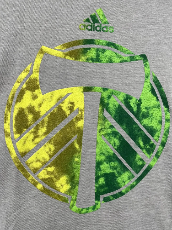 NUEVA $25 Camisa Portland Timbers Adulto Pequeña Gris Manga Corta MLS Fútbol Adidas Foto 3 de 4