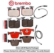 Front & Rear Brake Pad OE Brembo Ceramic +Sensor for BMW 435i xDrive / GC xDrive