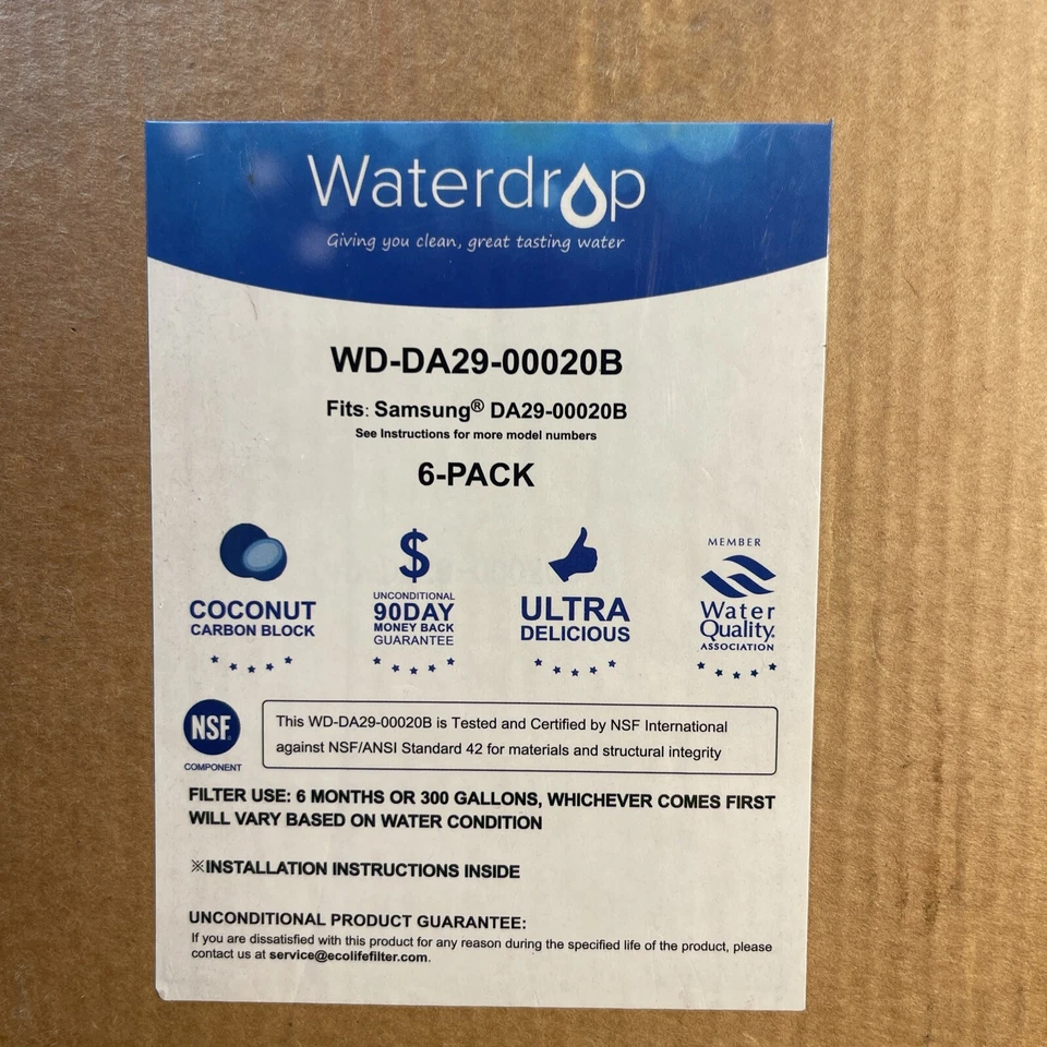 5 Pack Waterdrop FOR Samsung Refrigerator Water Filter WD-DA29-00020B - Image 2 of 4