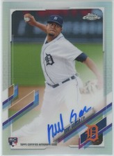 2021 Topps Chrome Rookie Auto Refractor #RA-RG Rony Garcia Tigers RC 292/499