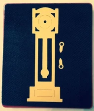 Sizzix Large Red Original Die Cutter ~ GRANDFATHER CLOCK ~  Scrapbook Cards Cuts