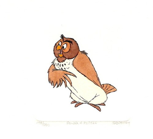 2 X WALT DISNEY WINNIE THE POOH'S TIGGER & OWL' HAND PAINTED LTD ED ETCHINGS - Picture 2 of 2