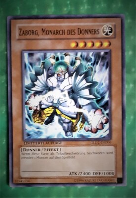Yu-Gi-Oh GLD2 Zaborg, Monarch des Donners , ''near mint'',  Limitierte Auflage 