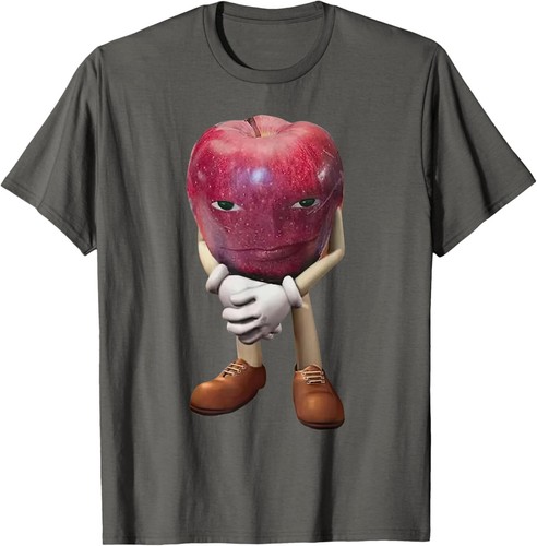 Me Asf Apple Funny Apple With Face Meme Wapple T-Shirt - Picture 4 of 15