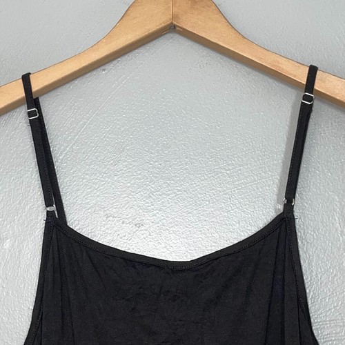 Abito nero scuro romantico taglia small uncinetto pizzo orlato cami slip capriccioso - Foto 7 di 14