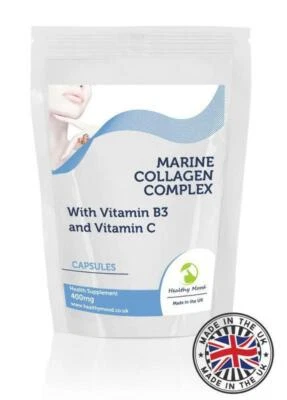HEALTHY MOOD Marine Collagen 400mg with Vitamin B3 Vitamin C Capsules Supplements