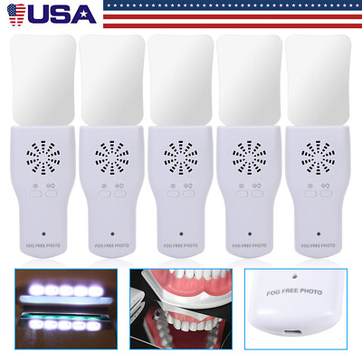 1-5 Dental Occlusal Mirror Fog Free LED Intra Oral Photo System Mirror Reflector