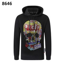 PHILIPP PLEIN HOODIE HOODIE PHILIP SKULL STRASS SKULL PULLION