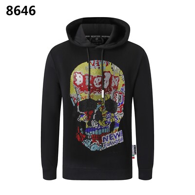 PHILIPP PLEIN HOODIE HOODIE PHILIP SKULL RHINESTONE SKULL SWEATER